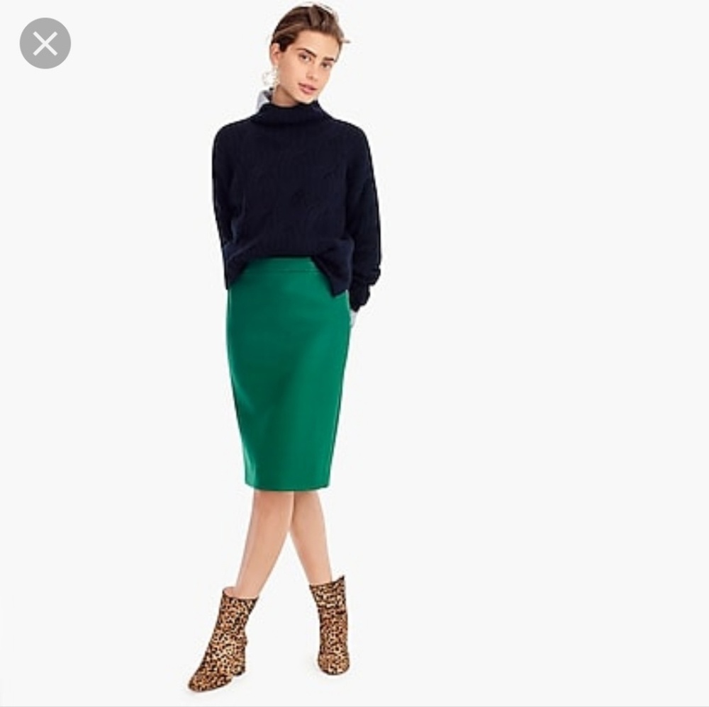 J.Crew The Pencil Skirt Wool Blend Size 2